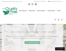 Tablet Screenshot of crueltyfreeshop.com.au